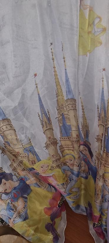 pərdə karniz: Uşaq otağı üçün naxışlı tull pərdə hərşey bir yerdə 100 manat — 2