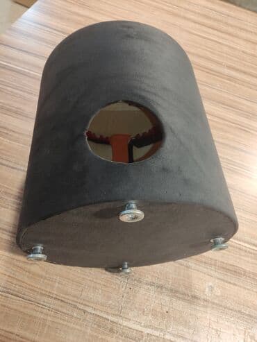 pisik yemeyi: Yuvarlaq dizaynlı, üzərində dəstəyi olan portativ pişik/kiçik heyvan — 7