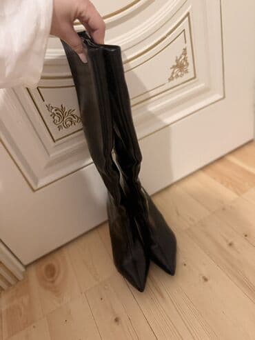 Аксессуары: Qadın uzun çəkmə – qara, krokodil naxışlı - Stil: Dizaltı uzunluqda — 3