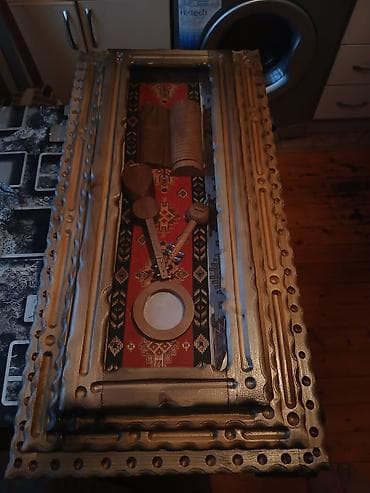 nerd dasi: Taxta naxışlı nərd dəsti – əl işidir - Material: bərk ağac, relyef — 1