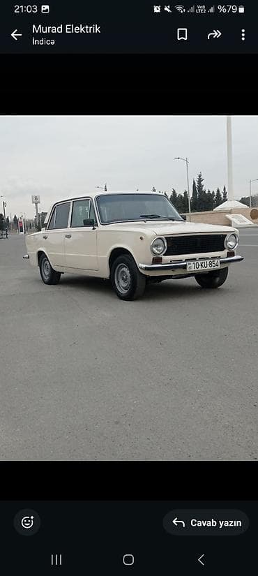 disk alemi: VAZ 2101 sedan - Kuzov: 4 qapılı, krem rəng - Nömrə nişanı: 10-KU-854 — 1