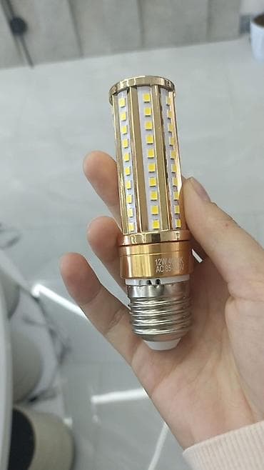 koridor: LED “Corn” tipli lampalar - Güc: 12W (korpus üzərində qeyd “12W — 1