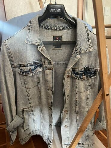 cins pencekler 2022: Джинсовая куртка, S — 1