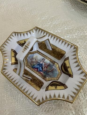 sufre: Royal Lux əl işi boyalı porselen qab - Brend: Royal Lux (alt hissədə — 2