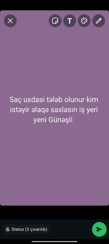 Qadın saç ustası tələb olunur, Faiz lalafo.az -da Qadın saç ustası tələb olunur, Faiz