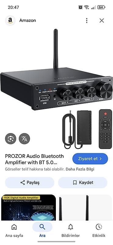 music player: Orginal mini səsgücləndirici Bluetooth Optik Usb satılır.ideal və tam — 1