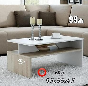 Düz masa, Açılmayan, Təkərsiz, Laminat, Zəmanətsiz, Ödənişli çatdırılma