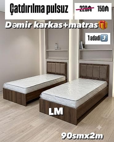 Yeni, Təknəfərlik çarpayı, Matras ilə lalafo.az -da Yeni, Təknəfərlik çarpayı, Matras ilə