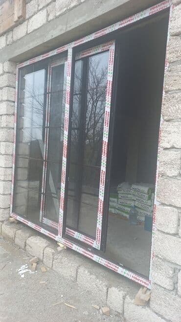 qapları: Yeni İkiqat şüşə paketi Plastik pəncərə, Еni: 100 sm, Uzunluğu: 100 sm — 10