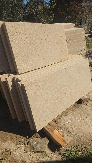misar dasi: Təbii daşdan dekorativ fasad elementləri və qopqalar - Material — 2