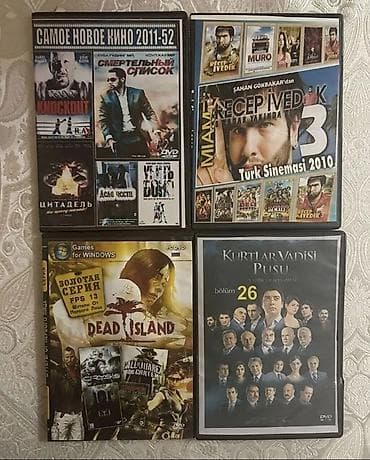 DVD diskləri paketi – filmlər, seriallar, oyunlar və konsert
