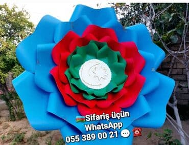 şəkillər zəfər gününə aid rəsmlər: Bayraq gülləri. Şəkilləri çevirin zəhmət olmasa. Zəfər günü tablosu — 13