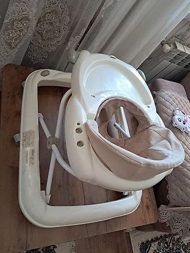 tibbi aparat: Uşaq gəzdirəni (yürütmə aparatı) - Rəng: ağ/bej - Yumşaq parça — 5