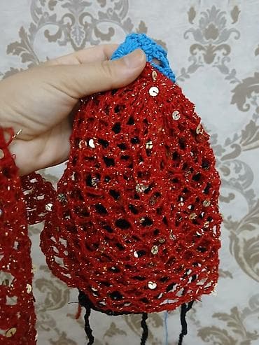baş: Məhsul: Əl işi toxuma dəsti - Modellər: tor naxışlı qapa və üçbucaq — 2