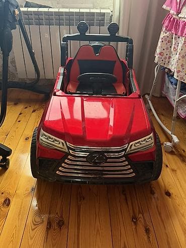 en ucuz forma: Uşaqlar üçün elektrikli minik maşını – SUV tipli, qırmızı rəng — 1