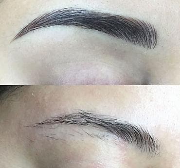 yagli deri ucun piling: Qaş mikropiqmentasiya/xəttləndirmə xidməti - Təbii tük effektli — 1