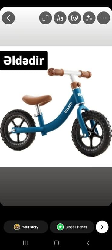 velosiped uşaq üçün: Uşaqlar üçün həm pedalsız velosiped həmdə Skuter 25azn İkisi birində — 1