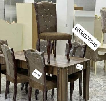 oturacaq dəstləri: Qonaq otağı üçün, Yeni, Dördbucaq masa, 6 stul — 14