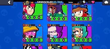 iphone 15 pro titanium: Brawl Stars hesabı – 82/104 döyüşçü, 21 407 kubok Xüsusiyyətlər: - — 10