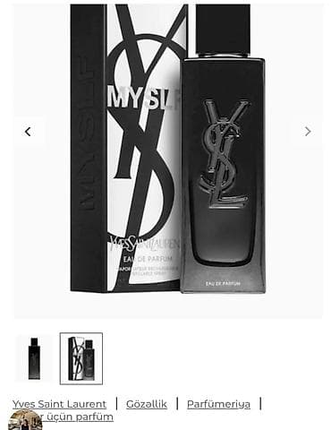 xonca satisi: Yves Saint Laurent MYSLF ( for men) Emporiumdan alınıb. 100ml edp — 3