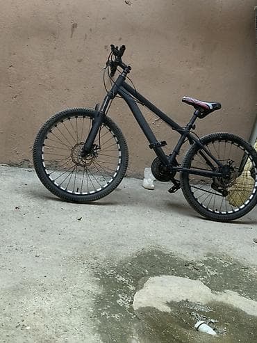 Спортивные велосипеды: Dağ velosipedi – 24” təkərli, alüminium gövdə, mat qara rəng - — 1