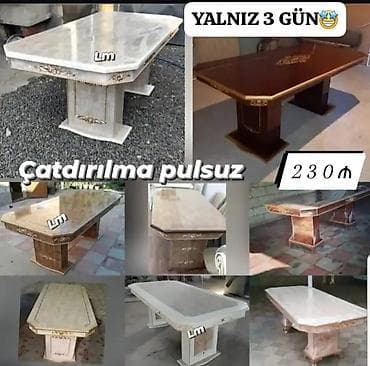 künc masa: Qonaq masası, Yeni, Açılmayan, Mərmər, Dördbucaq masa — 1