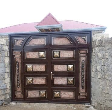 жер тошок: Железо Дворовые ворота, Распашные, 3 м, Механические, С дверью, цвет - Голубой, Нет кредита, Платная установка, Платная доставка — 20