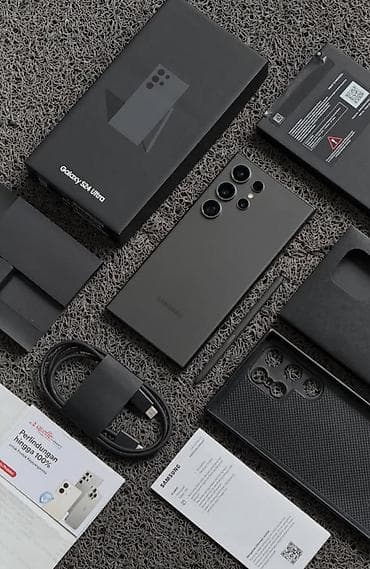 hard disk ssd: Samsung Galaxy S24 Ultra, 512 GB, Zəmanət, İki sim kartlı, Sənədlərlə — 1