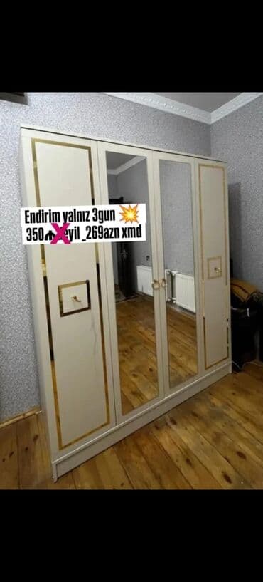 polkalı şkaf: Açılan, 4 qapılı Düz dolab, Şifonyer — 8