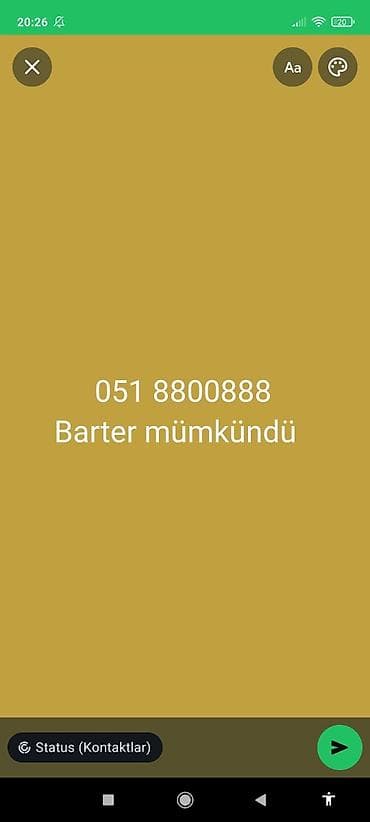 Nömrə: ( 051 ) ( 8800888 ) lalafo.az -da Nömrə: ( 051 ) ( 8800888 )