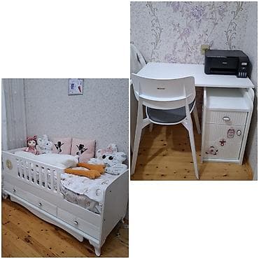 matras gence: Uşaq beşiyidir. Açılaraq çarpayı ve yazı masasına düzəlib. 130 — 1