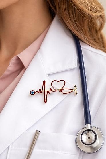 Tibb bacıları və həkimlər üçün yaxa sancağı. Qiymət 9 manat. Ünvan