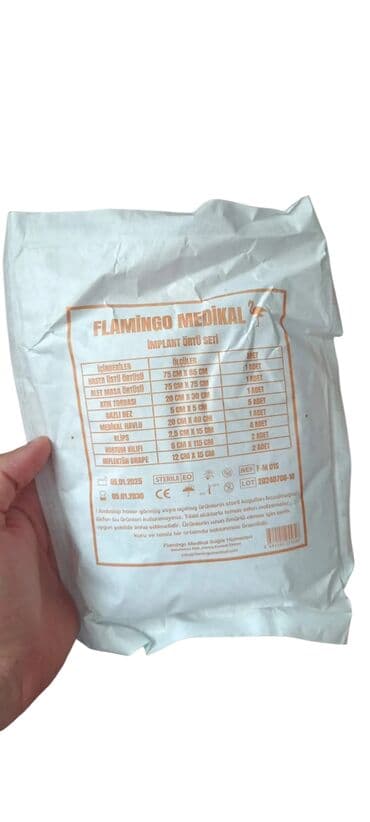 irşad electronics saat: Kiçik xalatsız implant örtü seti (implant əməliyyatı üçün lazım olan — 1