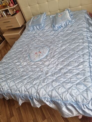 divan pokrival: Yataq üçün Yeni rəng - Mavi Yataq örtüyü — 2