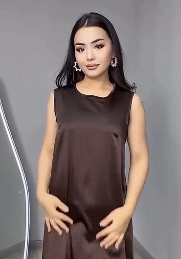 koja donlar: Qadın gecə/ziyafət donu – şokolad-qəhvəyi atlas -70 azn alınıb - — 6