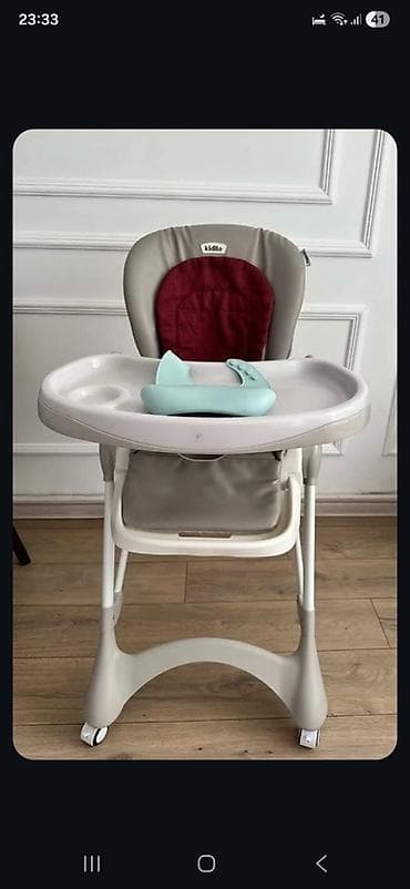 Uşaq yemək stulu – Kidilo - Brend: Kidilo - Rənglər: açıq boz/gri