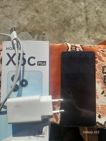 atv plus kart harda satılır: Honor X5, 128 GB, rəng - Qara, Barmaq izi — 2