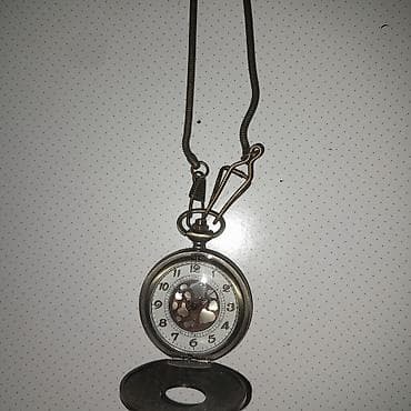 burunc: Klassik cib saatı – zəncirli, qapaqlı model - Rəng/üslub: antik — 1