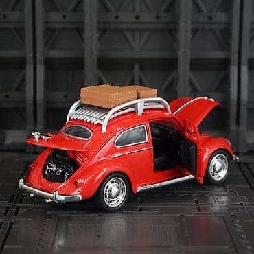 velosiped diskləri: Qırmızı klassik “Beetle” miniatür model avtomobil - Kolleksiya və — 9