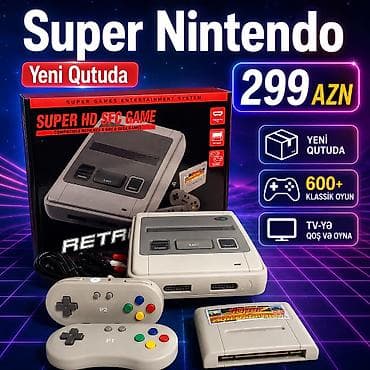 dvd video: Super Nintendo retro oyun konsolu SNES - Model: Super HD SFC Game — 2