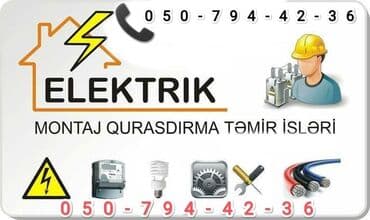 услуга ремонт генератора: Hər növ elektrik işləri üçün müraciət edə bilərsiniz Qiymət şərti — 1