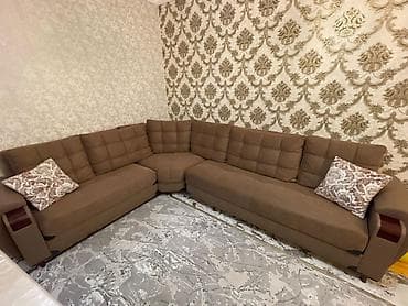 Künc divan dəsti - Forma: L şəklində, geniş oturacaq sahəsi və dərin