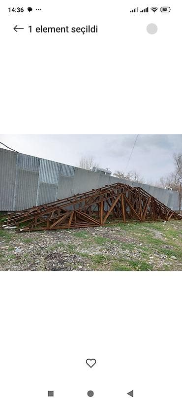 2 tonluq su cəni tap az: Metal fermalar – sənaye və anbar örtükləri üçün - Material: qalın — 1