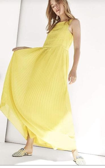Şəxsi əşyalar: Sarı rəngli pliseli maxi don - Rəng: canlı limon sarısı - Uzunluq — 3