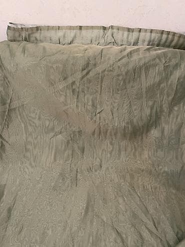 Yaşıl rəngli pərdə parçası – naxışlı jacquard toxuma - Rəng