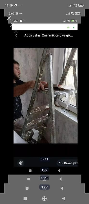 Aboy ustası malyar ustası emusiya ustası şpoklyovka ustası paduqa