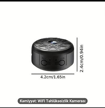 videokamera: WiFi Təhlükəsizlik Kamerası - Kompakt ölçü: 4.2 sm (1.65 in) diametr — 2