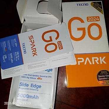 efootbal 2024: Tecno Spark Go 2024, 128 GB, rəng - Qara, Barmaq izi — 4