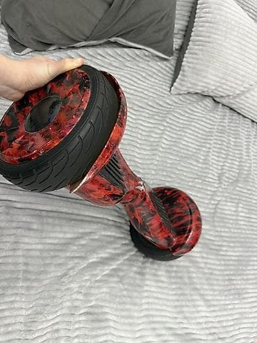 ucuz hoverboard: Elektrikli hoverboard – alov naxışlı, 2 təkərli, balans skuter — 3