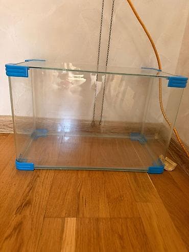 heyvanlar: Akvarium 40x22 sm. Yuyulub. Kocle bagli cox ucuz qiymete tecili — 1
